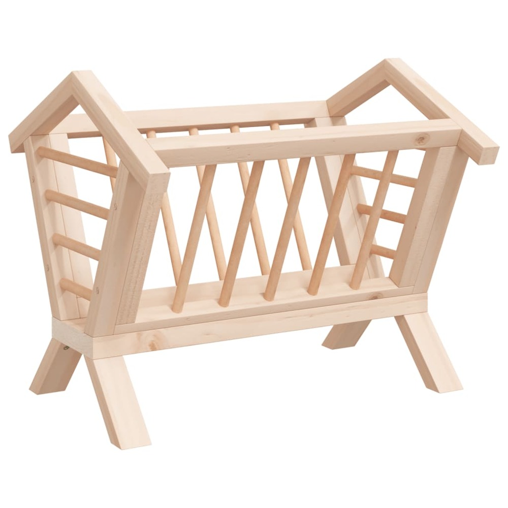 Mangeoire à foin pour lapins 44x33x33 cm bois massif de sapin