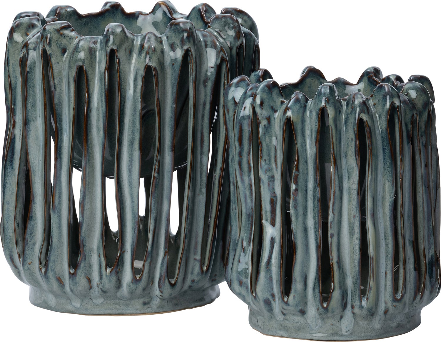 Intratuin bloempot Gyda blauw D 19,3 H 22,5 cm