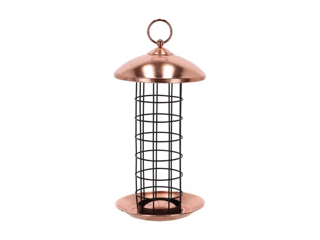 Mangeoire à oiseaux Plaqué cuivre - boules de graisses