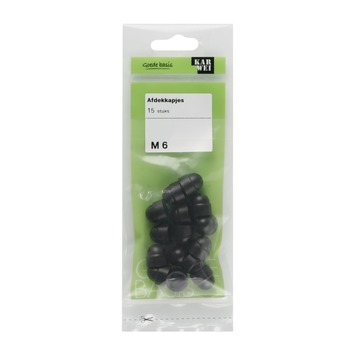 KARWEI afdekkapje jes M6 zwart (15 stuks)