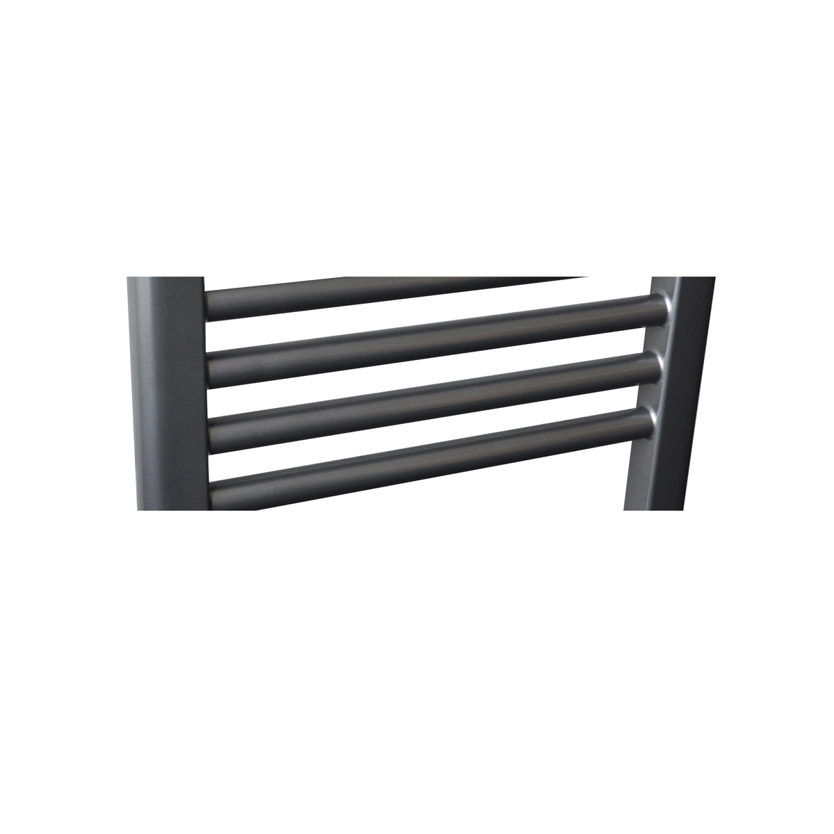 Sanicare elektrische design radiator 45x112cm gunmetal met WiFi en thermostaat links chroom