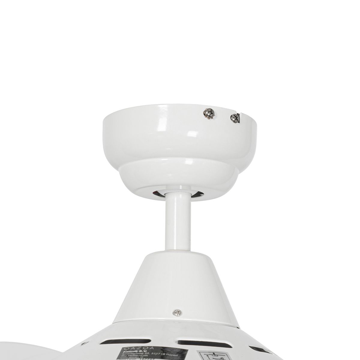 Smart plafondventilator wit met hout print 132cm incl. LED dimbaar met afstandsbediening - Cool