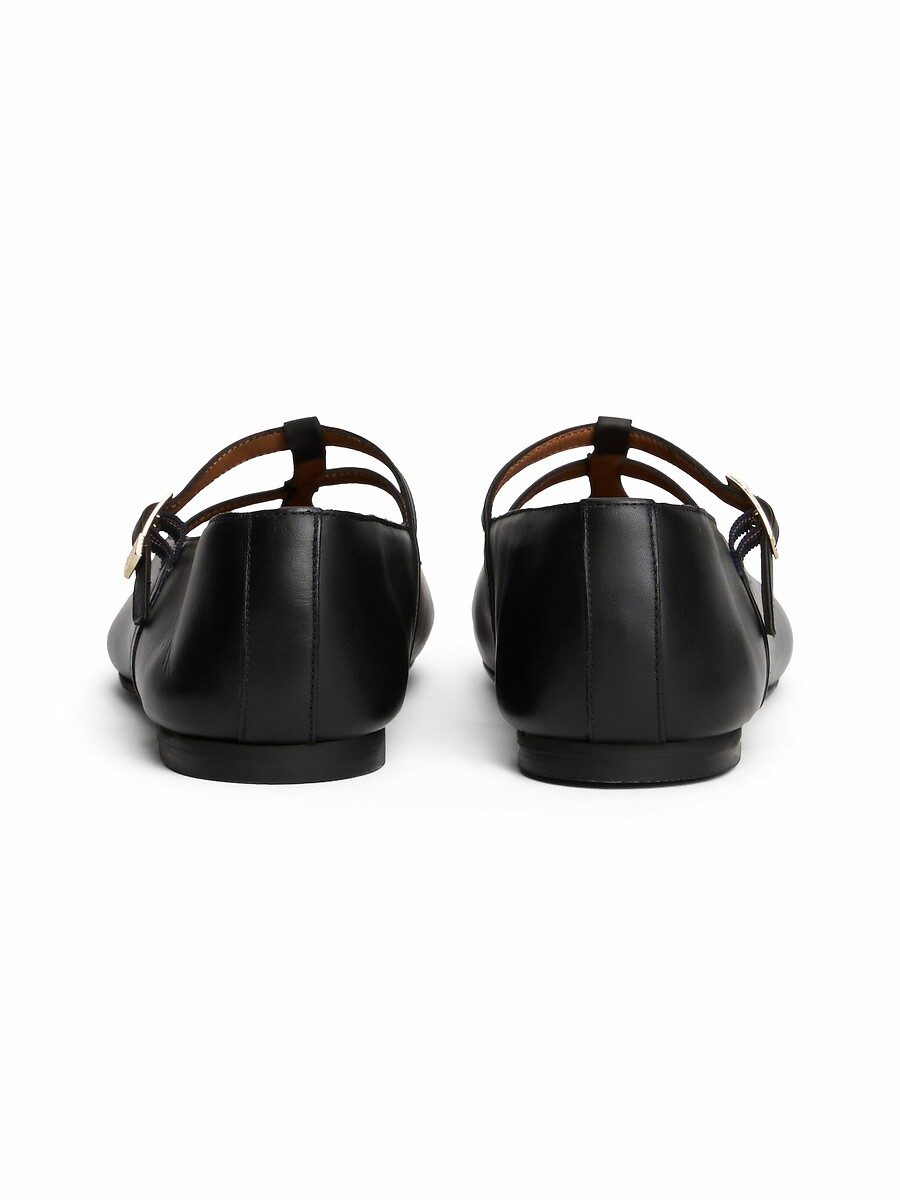TOMMY HILFIGER<br>Salomé bailarinas de couro