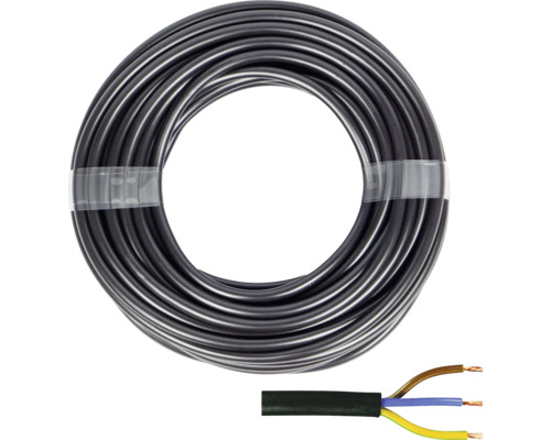 H05 VV-F 3G1 mm² slang, 5 m, zwart