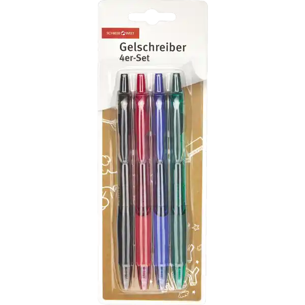 Gelschreiber 4er-Set