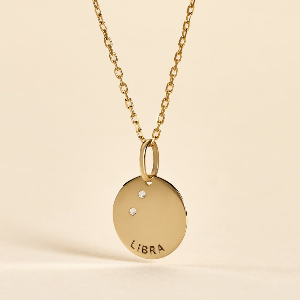Pendentif Or Jaune Astraea Oxyde De Zirconium