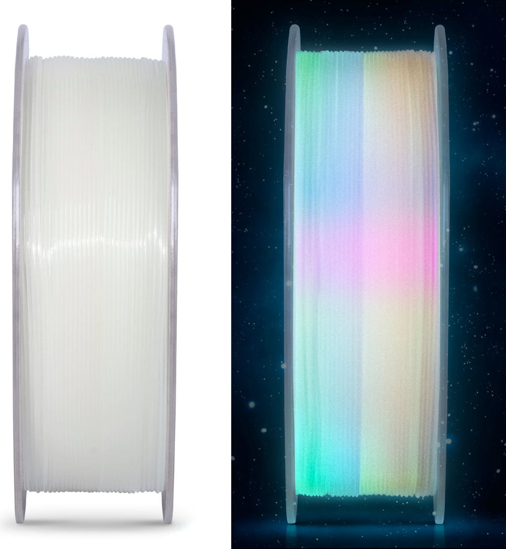GEEETECH  PLA Luminous Multicolor, 1,75 mm / 1000 g    Lass deine Ideen in Multicolor leuchten