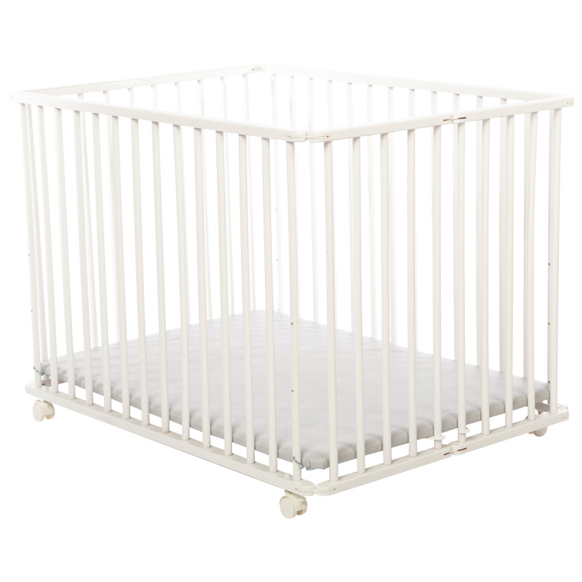 Parc pliable en bois Pocket - Blanc