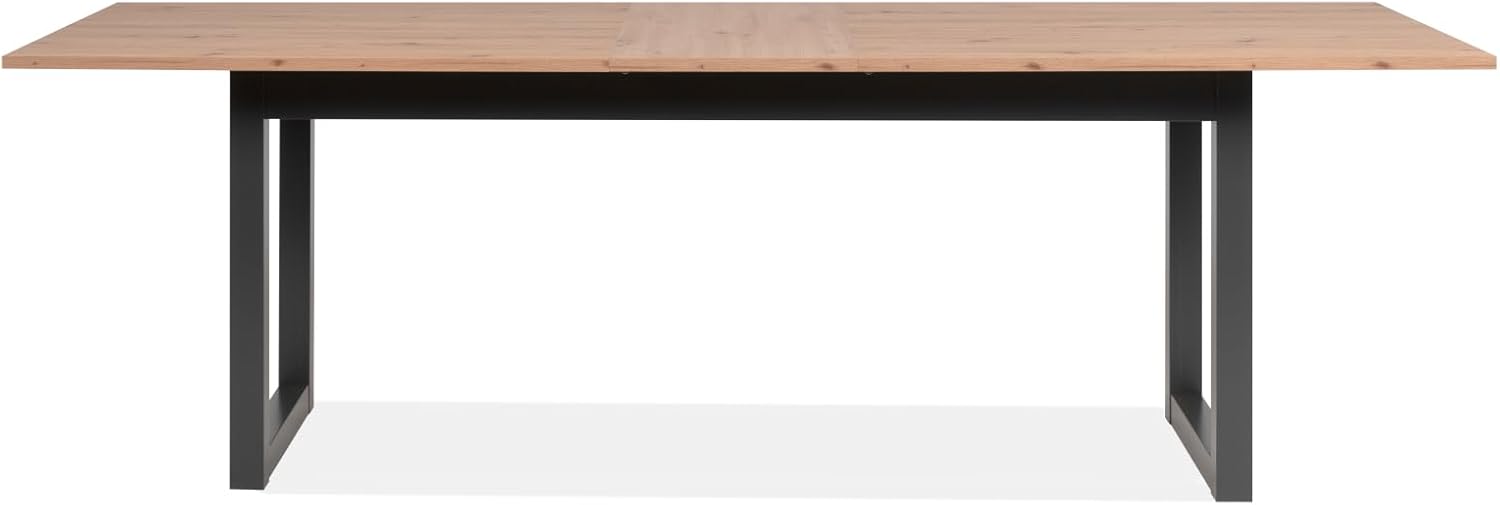 Esstisch in weiß ausziehbar, Küchentisch 200-240 x 90 cm, Esszimmer Tisch Malta (Eiche Artisan, 200-240)