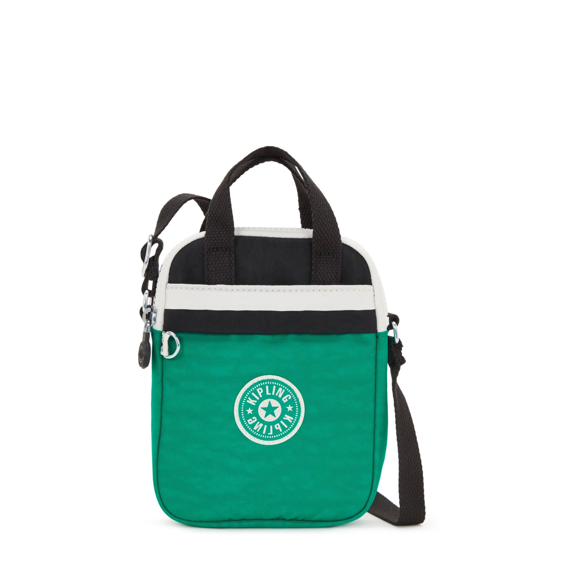 LEVY Petit sac à bandoulière zippé avec anses - Deep Green Black Block