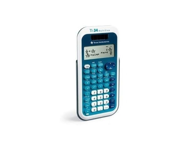 Texas Instruments TI-34 MultiView, Lomme, Vitenskaplig, 4 linjer, Solar, Blå, Hvit