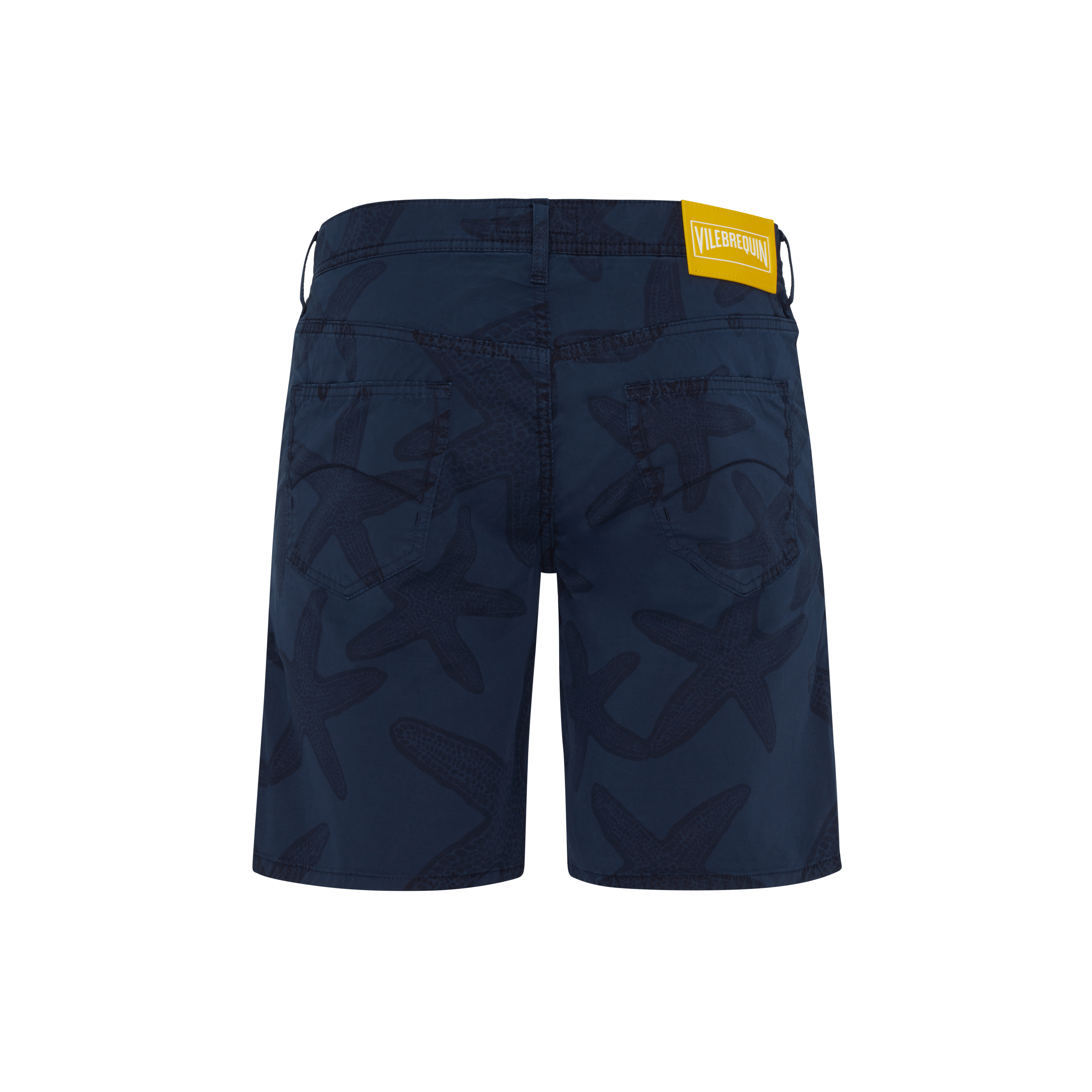 Bermuda homme en coton imprimé contrasté Starfish