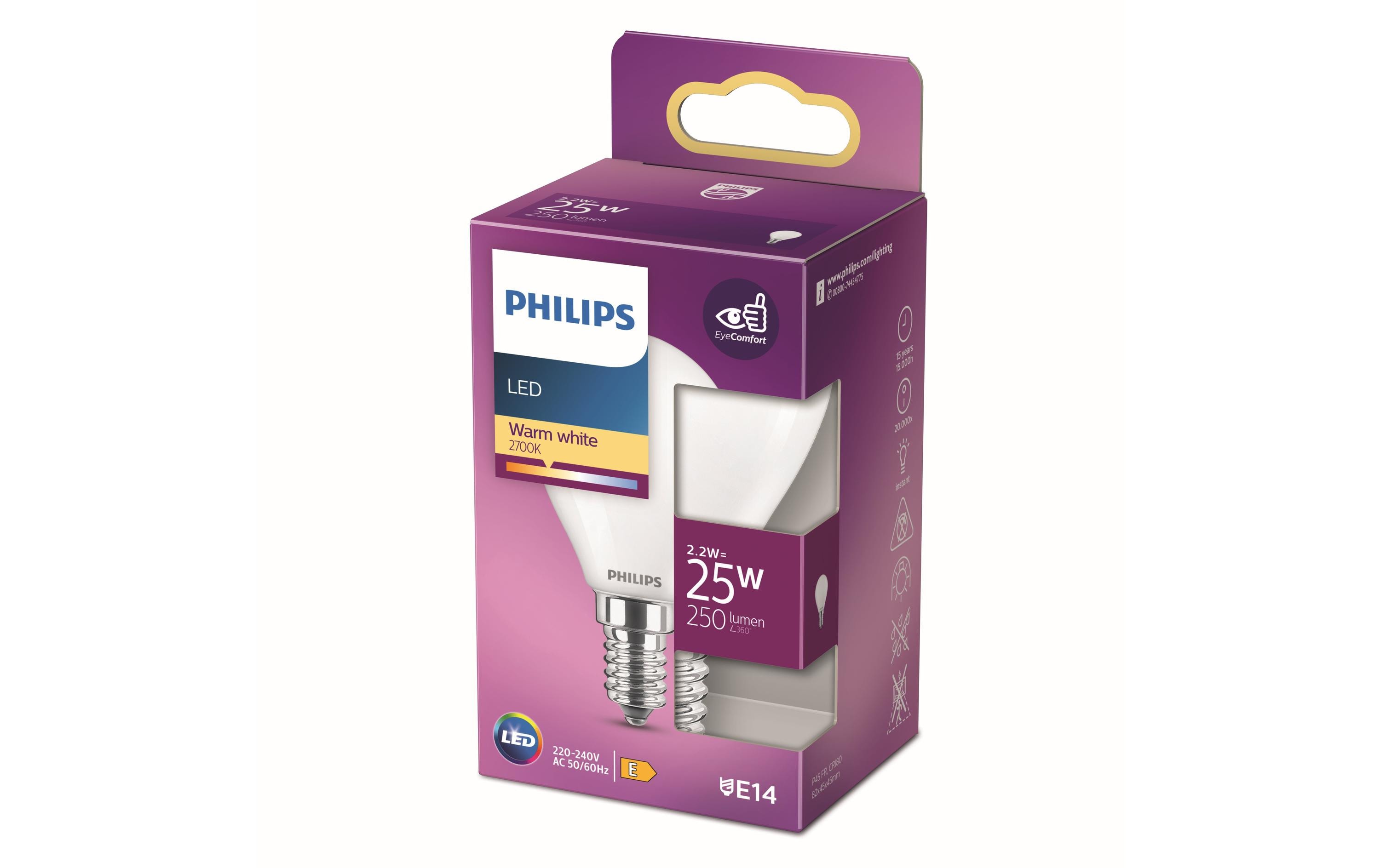 Lampe LEDcla 25W E14 P45 WW FR ND WarmweissLeuchtmittel P45 mit matter Oberfläche