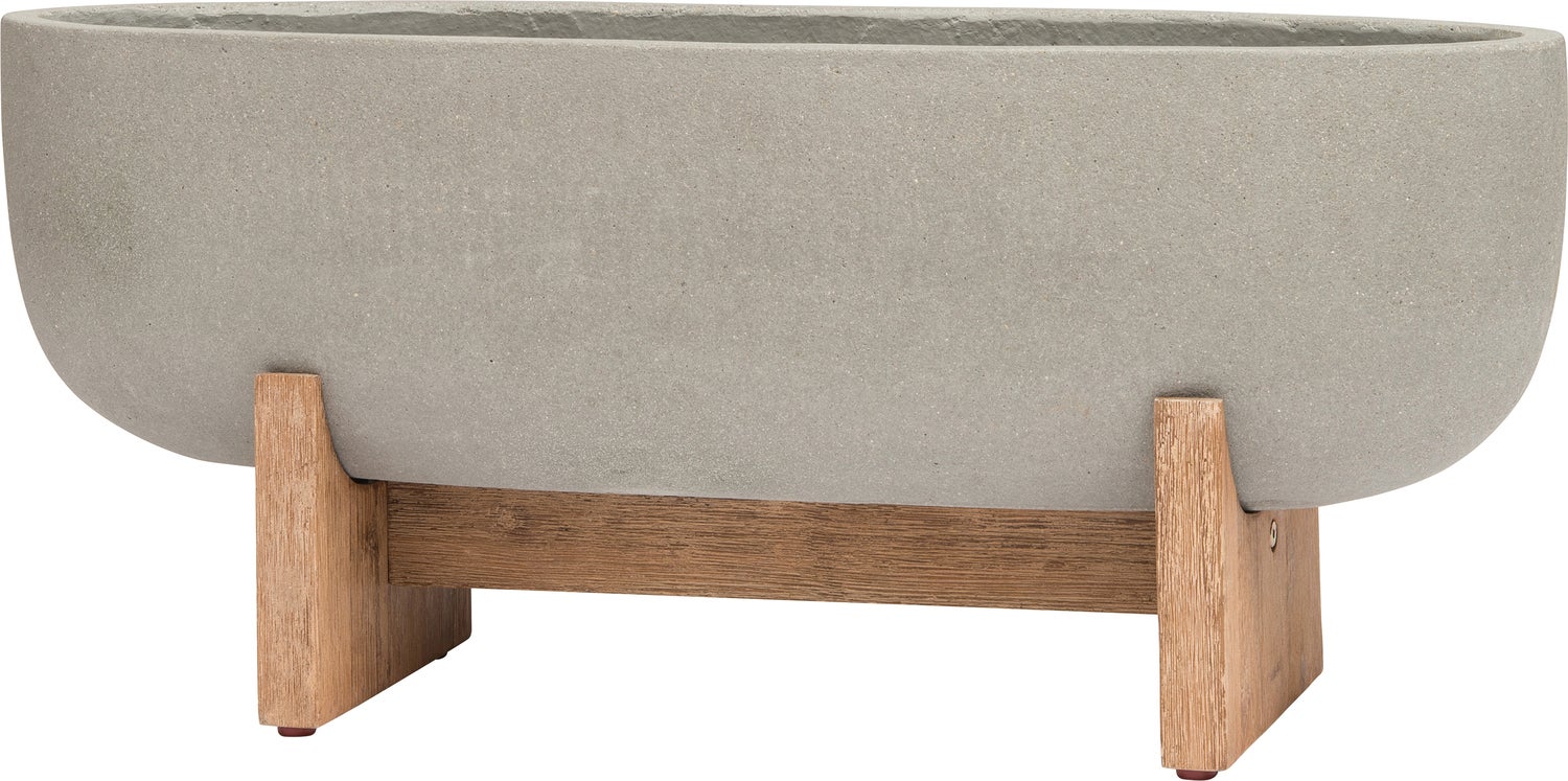 Intratuin plantenbak met standaard Sabine lichtgrijs 86 x 32 x 41,5 cm