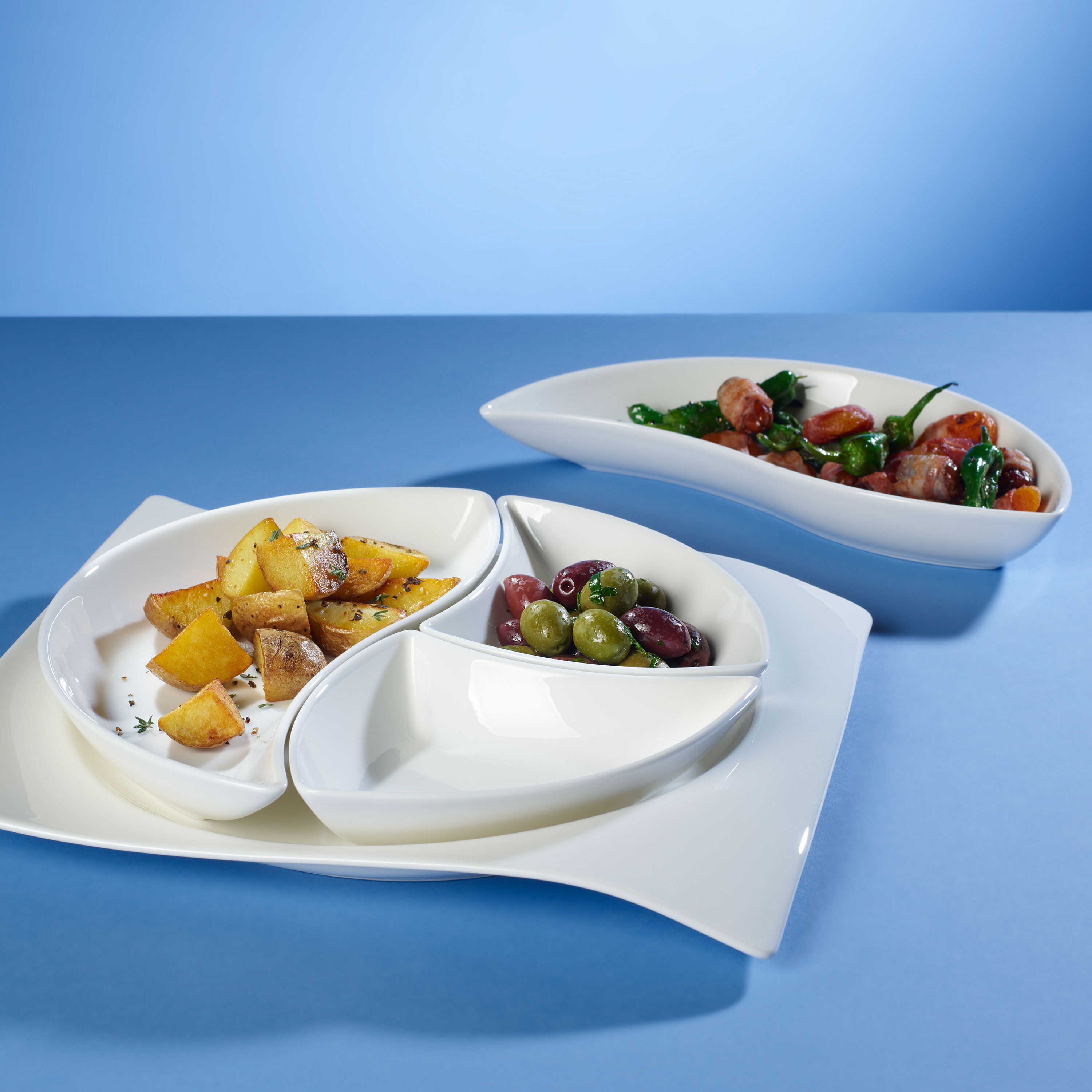 NewWave Decorative fruit bowl White, 7.8 oz, Premium Porcelain