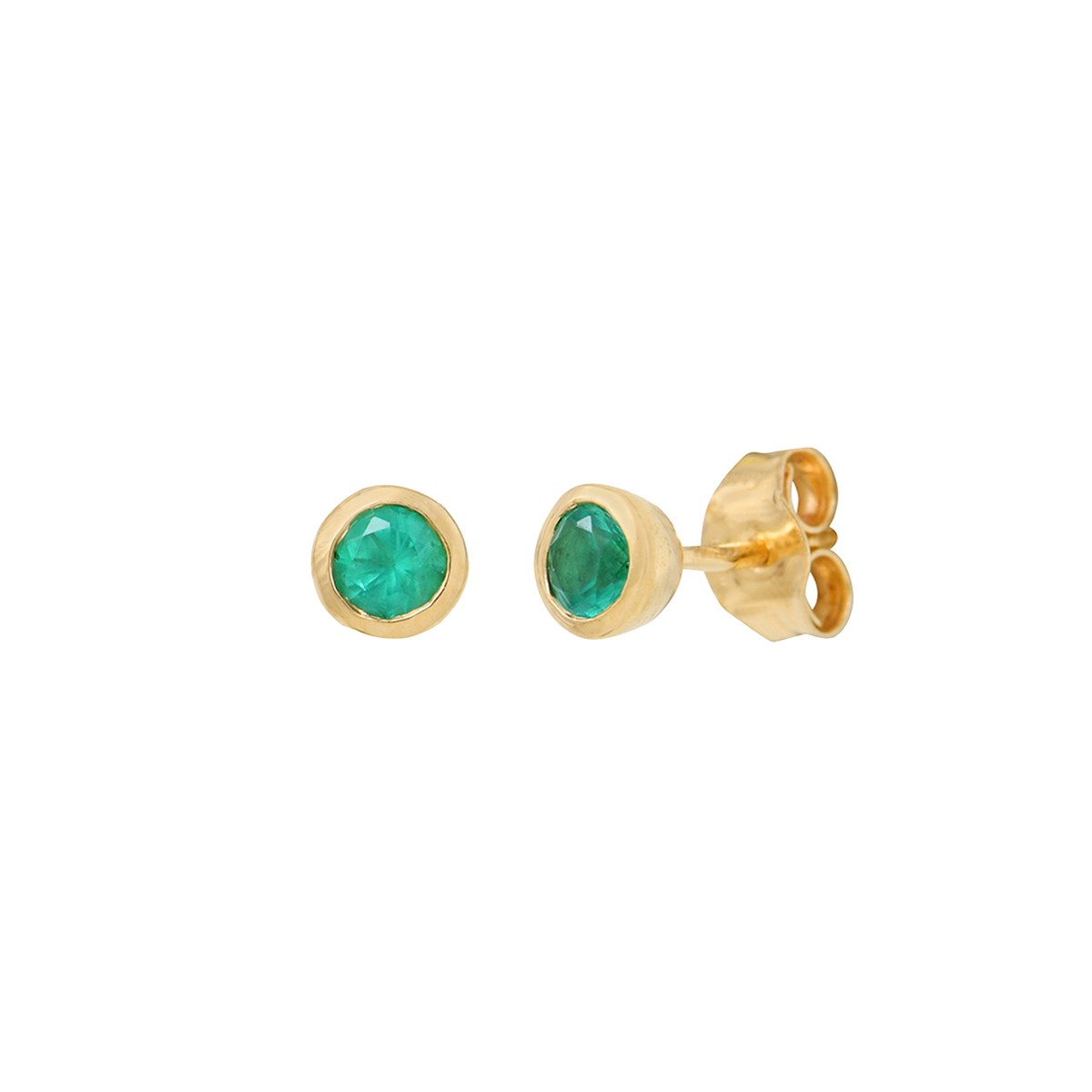 Puce en Or 18ct et émeraude