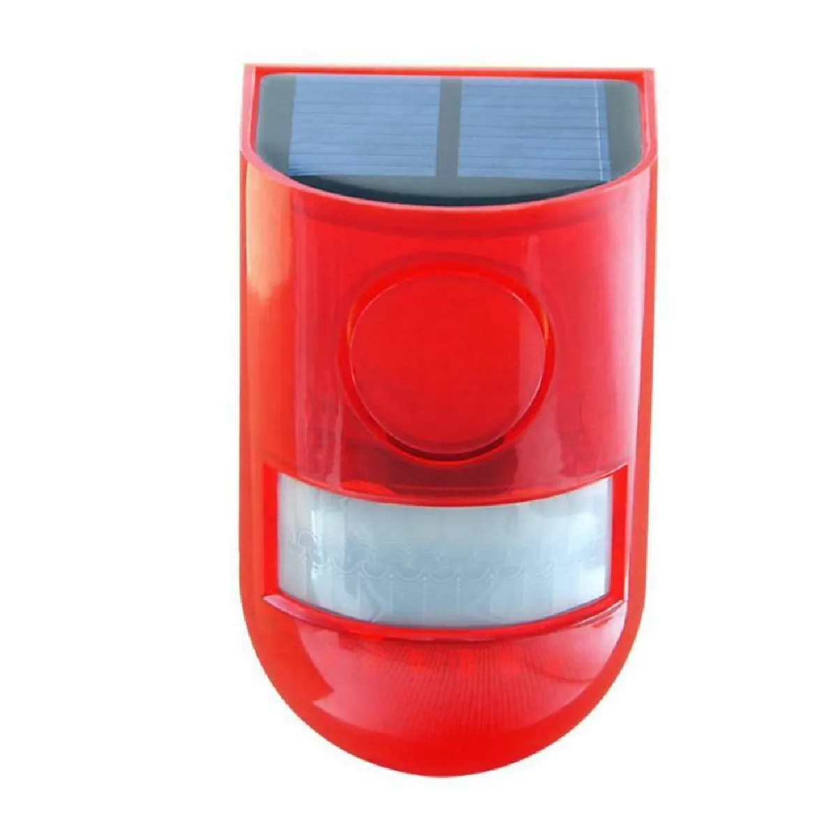 Justgreenbox - Lampe d'alarme solaire rouge