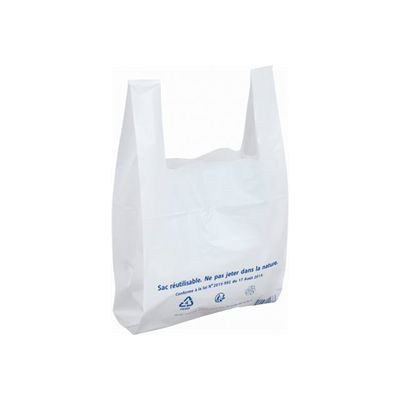 Logistipack - 100 sacs bretelles - 26 x 12 x 45 cm - blanc