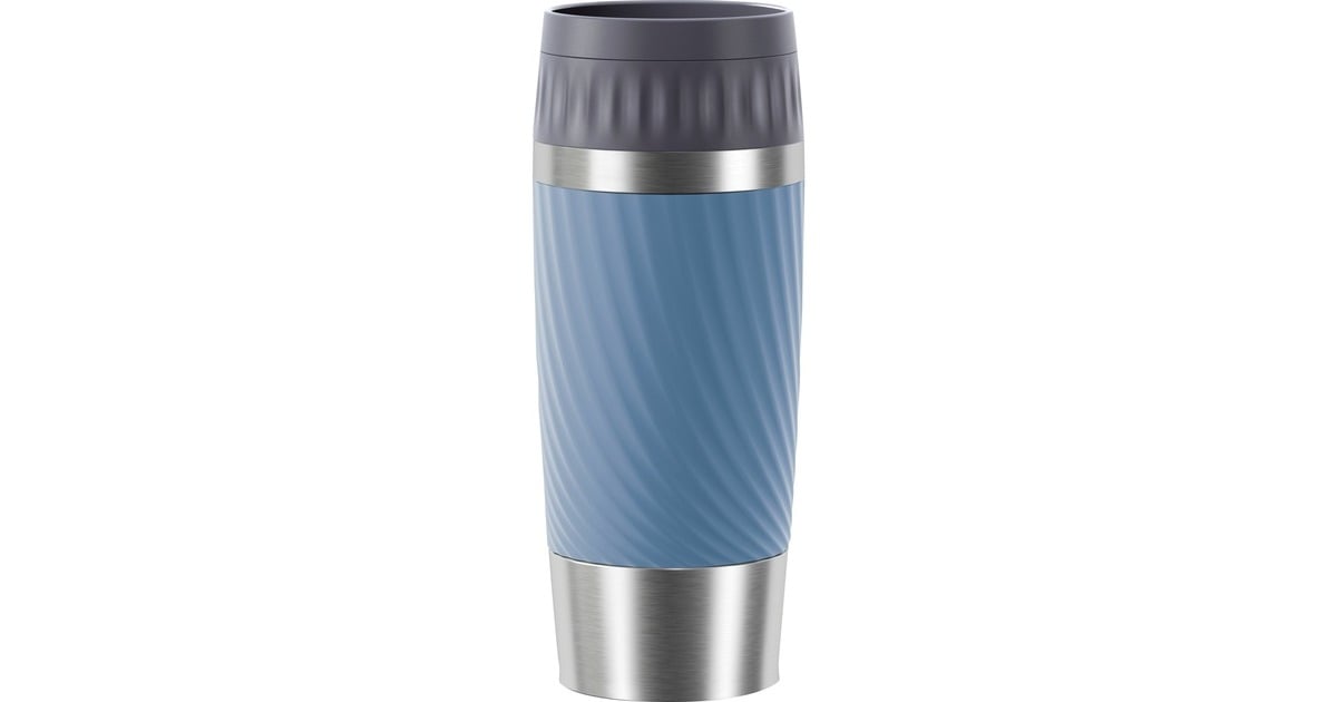 EmsaTravel Mug Easy Twist Thermosbeker  (Blauw/roestvrij staal)
