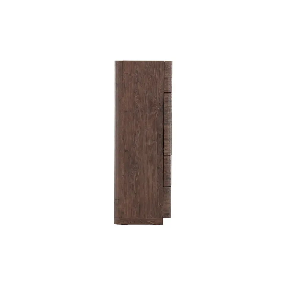 Ladekast 5 Lades - Donkerbruin MDF - 55x35x100cm - Noble