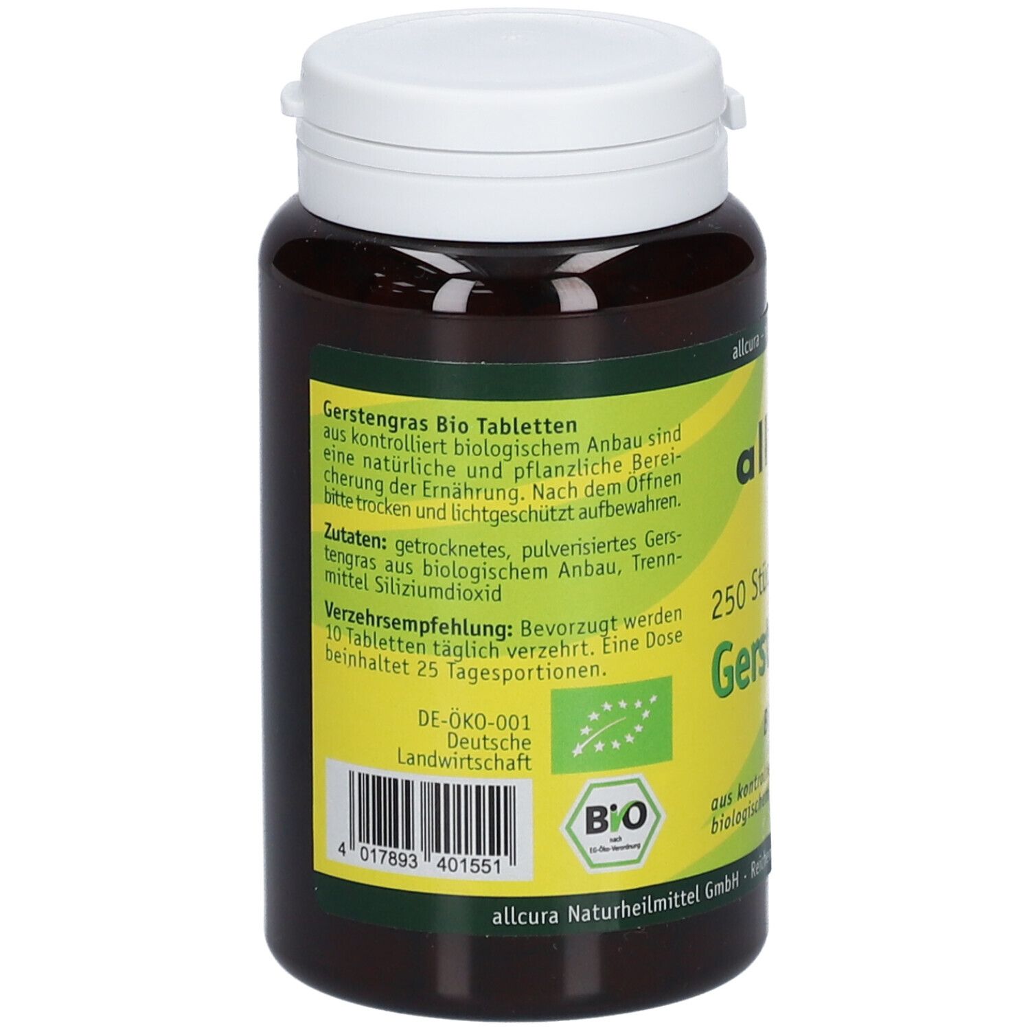 allcura Gerstengras Bio Tabletten