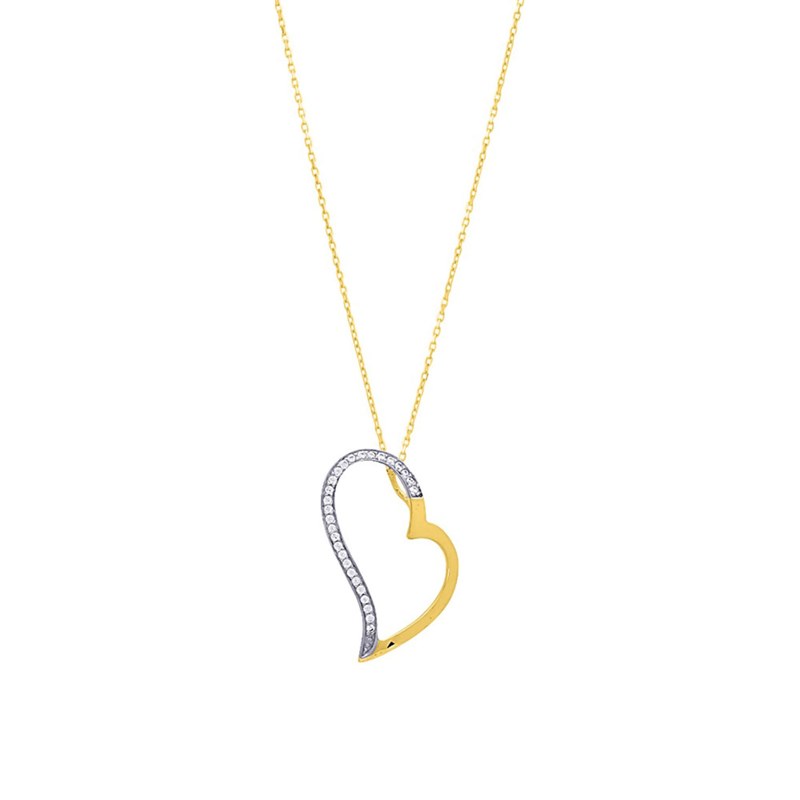 Collier Femme - Oxyde de zirconium - Or 18 Carats - Longueur : 42 cm
