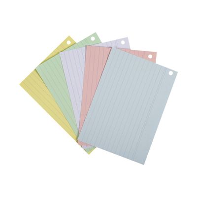 Exacompta Flashcars - 50 Bristols pour révisions sous anneau - 10,5 x 14,8 cm - ligné - couleurs assorties