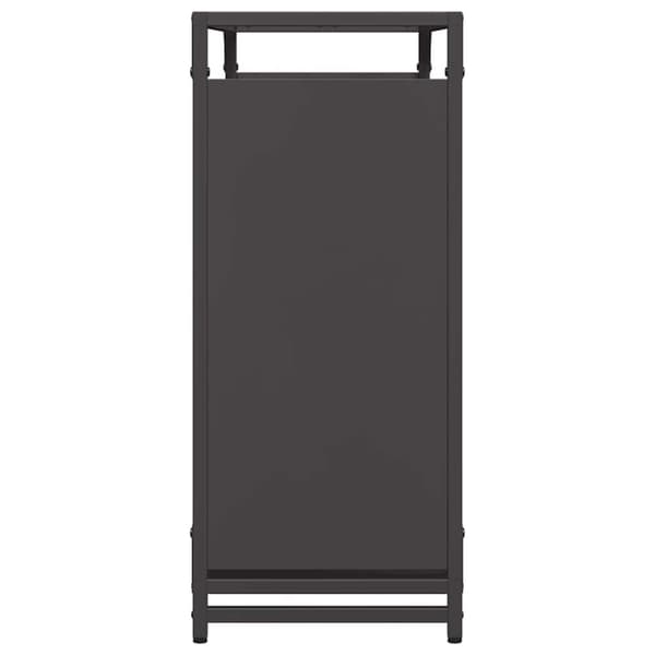 vidaXL Vedstativ svart 90x28x65 cm kaldvalset stål
