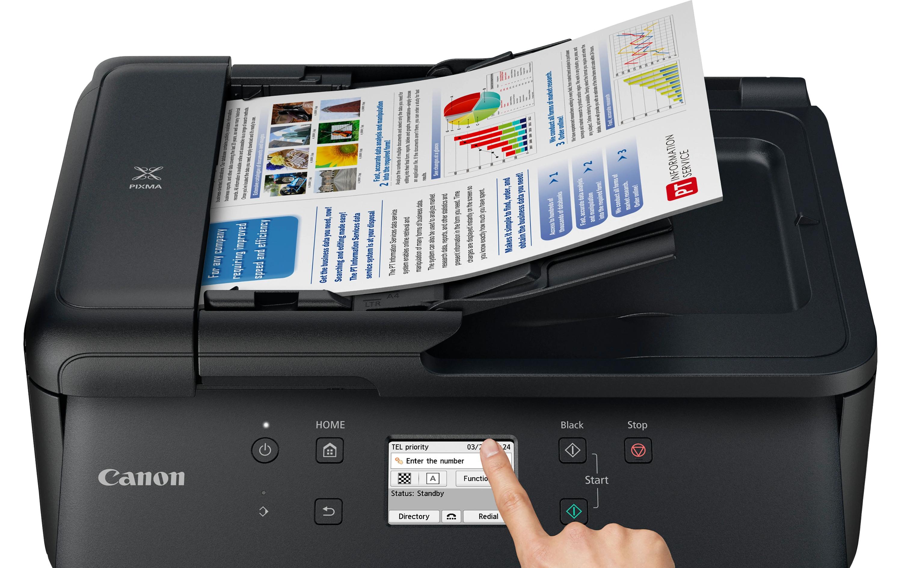 Multifunktionsdrucker PIXMA TR7650<br>4-in-1-Multifunktionssystem mit 5 separate Tintenpatronen