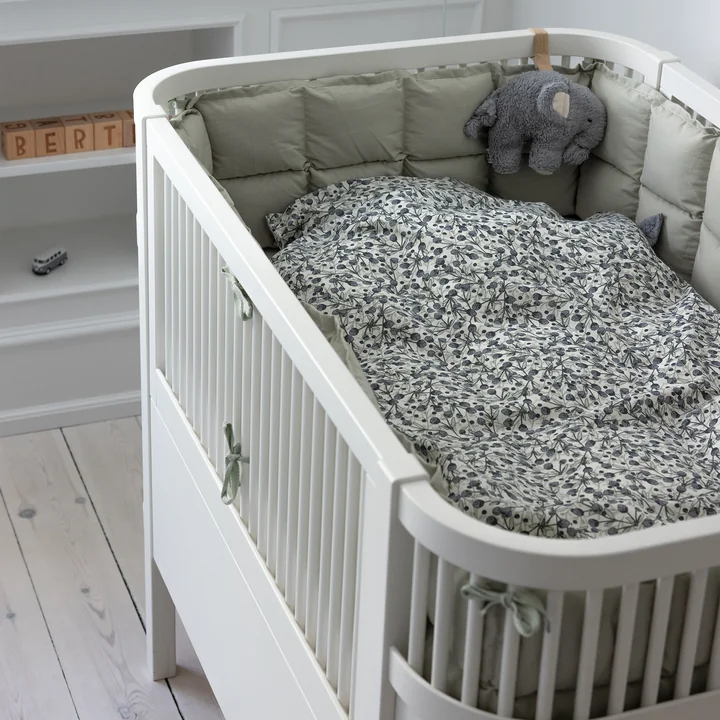 Sebra - Baby-Bettnestchen, quadratisch abgesteppt / jetty beige