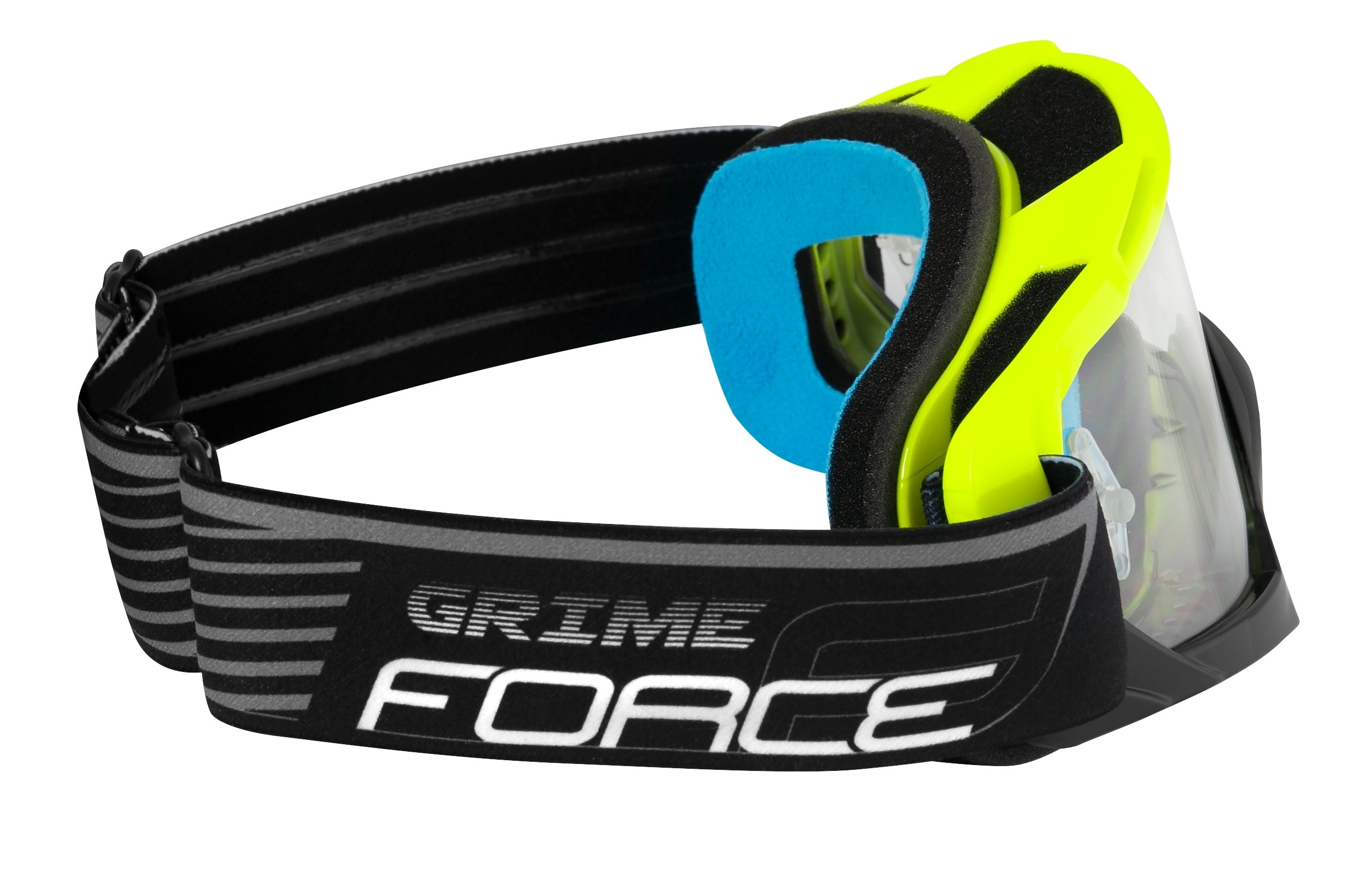 Force Grime Downhill Brille Sort/fluo med klar linse