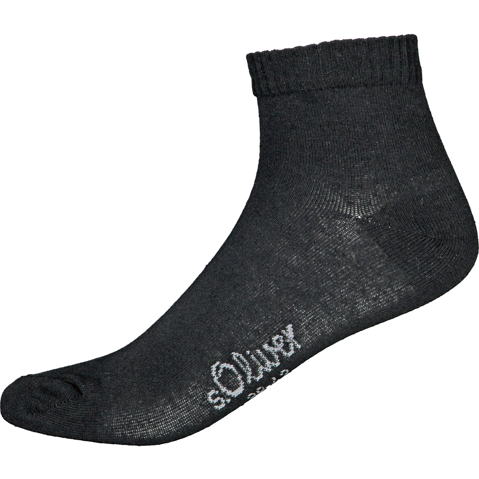 S.Oliver Damen-Quartersocken uni, 5 Paar 35-38, schwarz