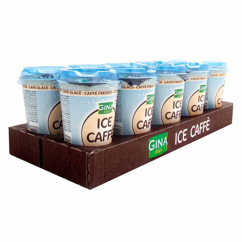 10x Gina Eiskaffee - Cappuccino Vanillegeschmack 230ml = 2,3 Liter MHD:19.5.25