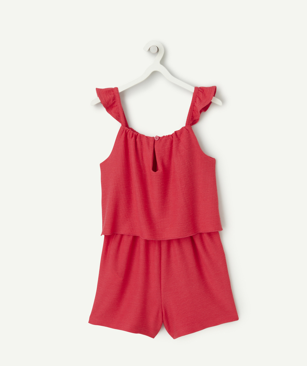 combishort fille en maille rose
