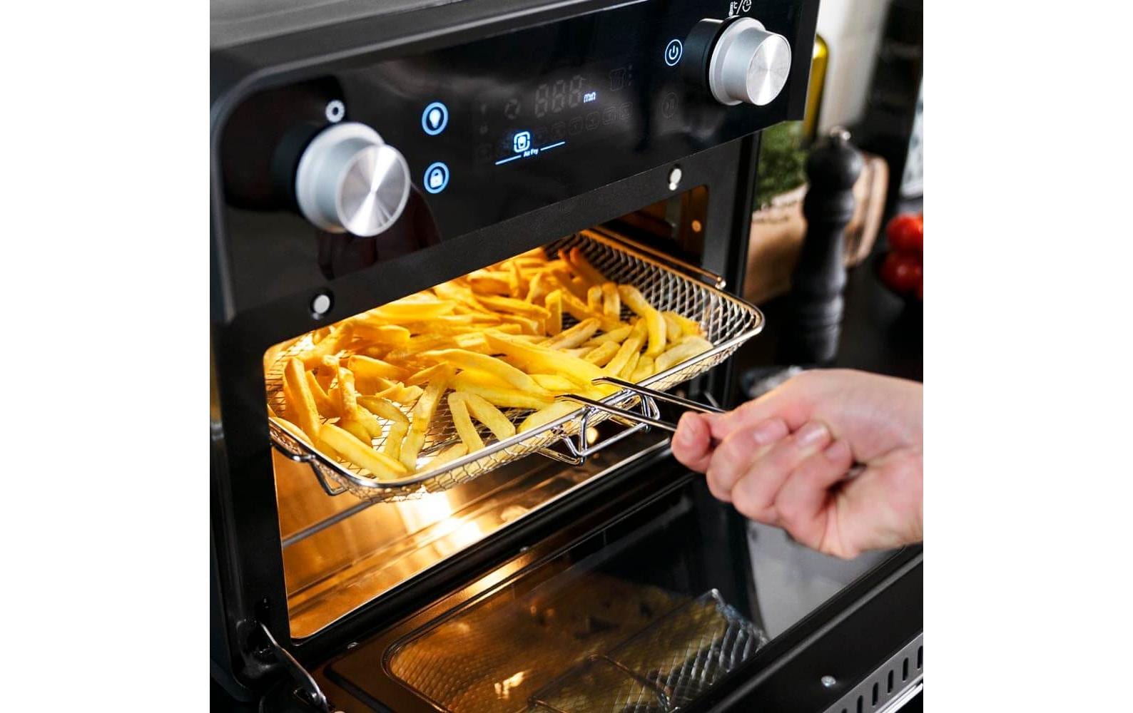 Backofen Design Ofen Air Fry & Pizza 22 l, Schwarz<br>Multifunktionsofen