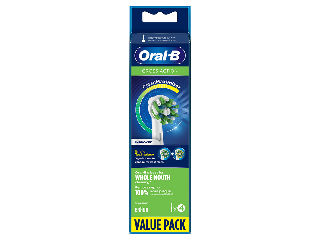 RECARGA ORAL B ESCOVA ELÉCTRICA CROSS ACTION 4UN