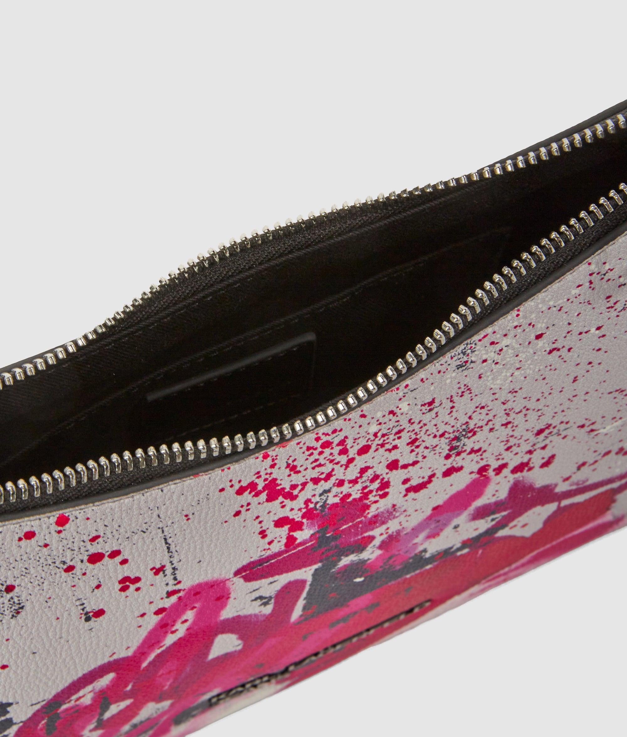 Schoudertas met graffitiprint