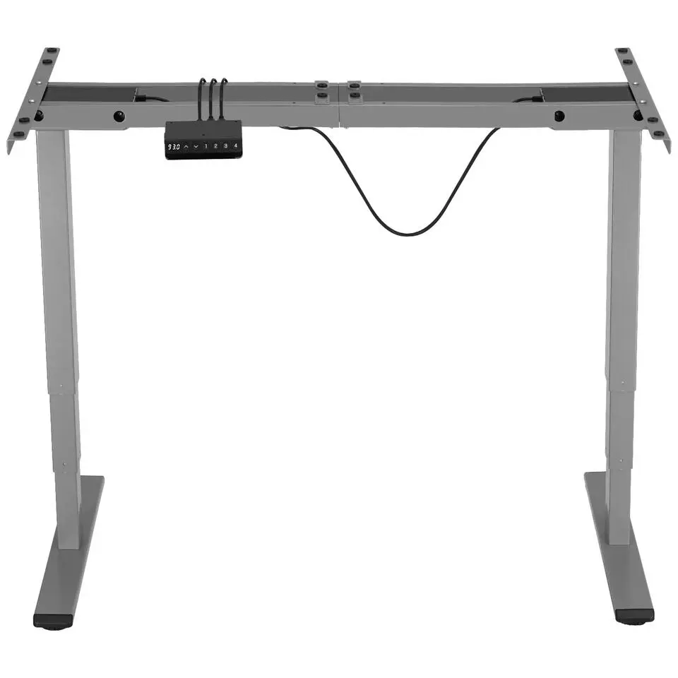 TecTake® Elektrisch In Hoogte Verstelbaar Bureau - Metalen Frame - Grijs