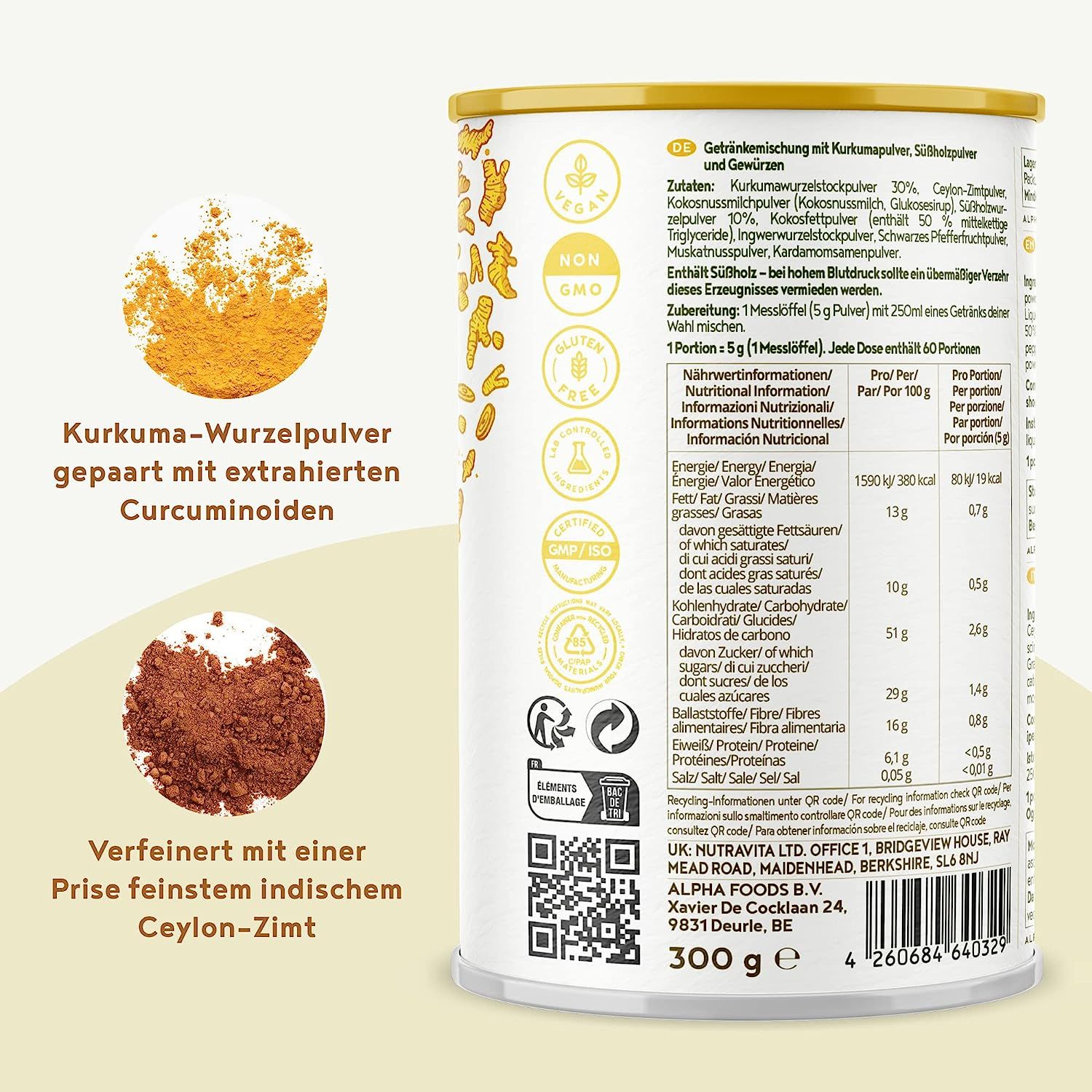 Kurkuma Ritual Latte - Goldene Milch, Golden Milk