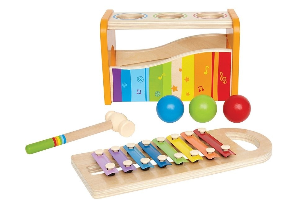 Hape Spielzeug-Musikinstrument »Xylophon« Xylophon und Hammerspiel
