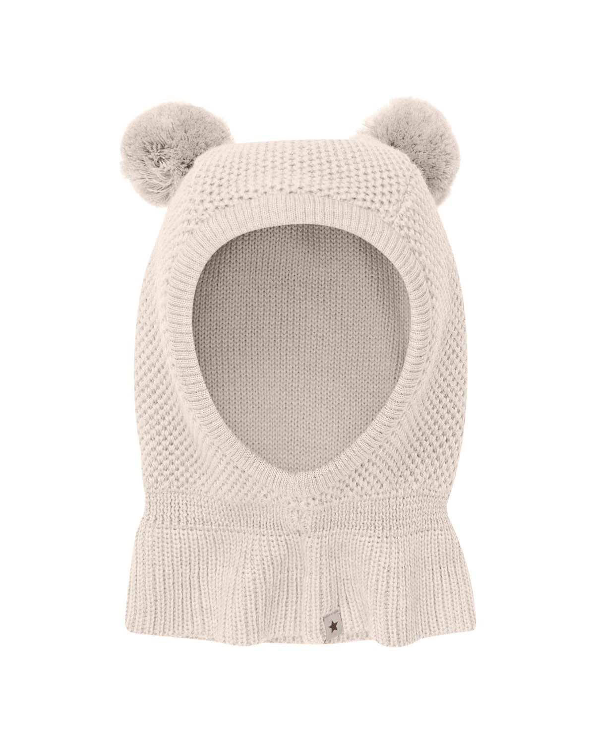 Balaclava Ull 2-Lags m/ Vindstopper | Windstopp w. Pompoms