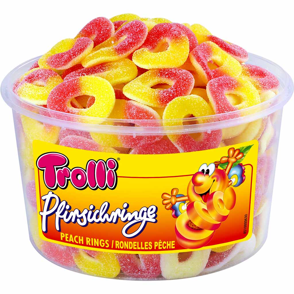 Trolli Pfirsichringe Fruchtgummi 1,2kg MHD:23.12.25