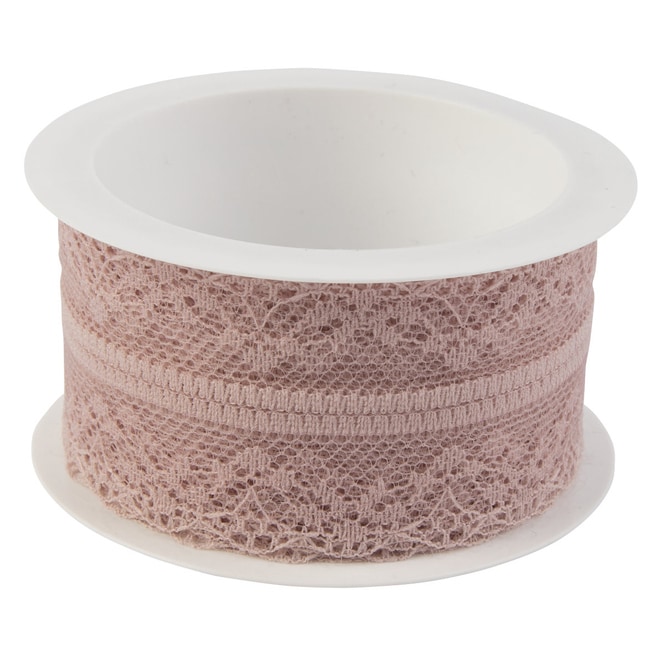 Geschenkband - Spitze - ca. 200 x 4 cm - rosa