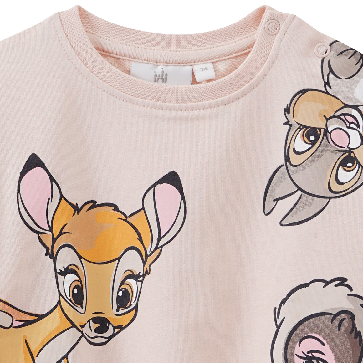 Topomini Bambi Sweatshirt mit großem  Print hellrosa