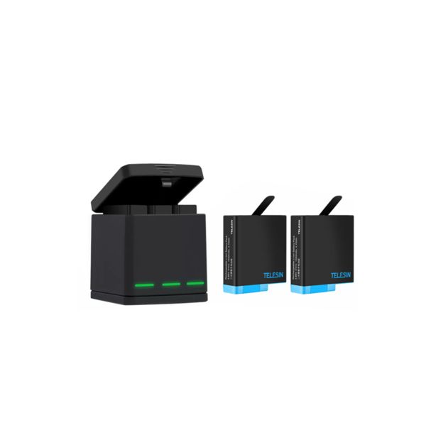 Telesin 3-slot Charger Box for Gopro Hero 8   2 Batteries (GP-BNC-801)