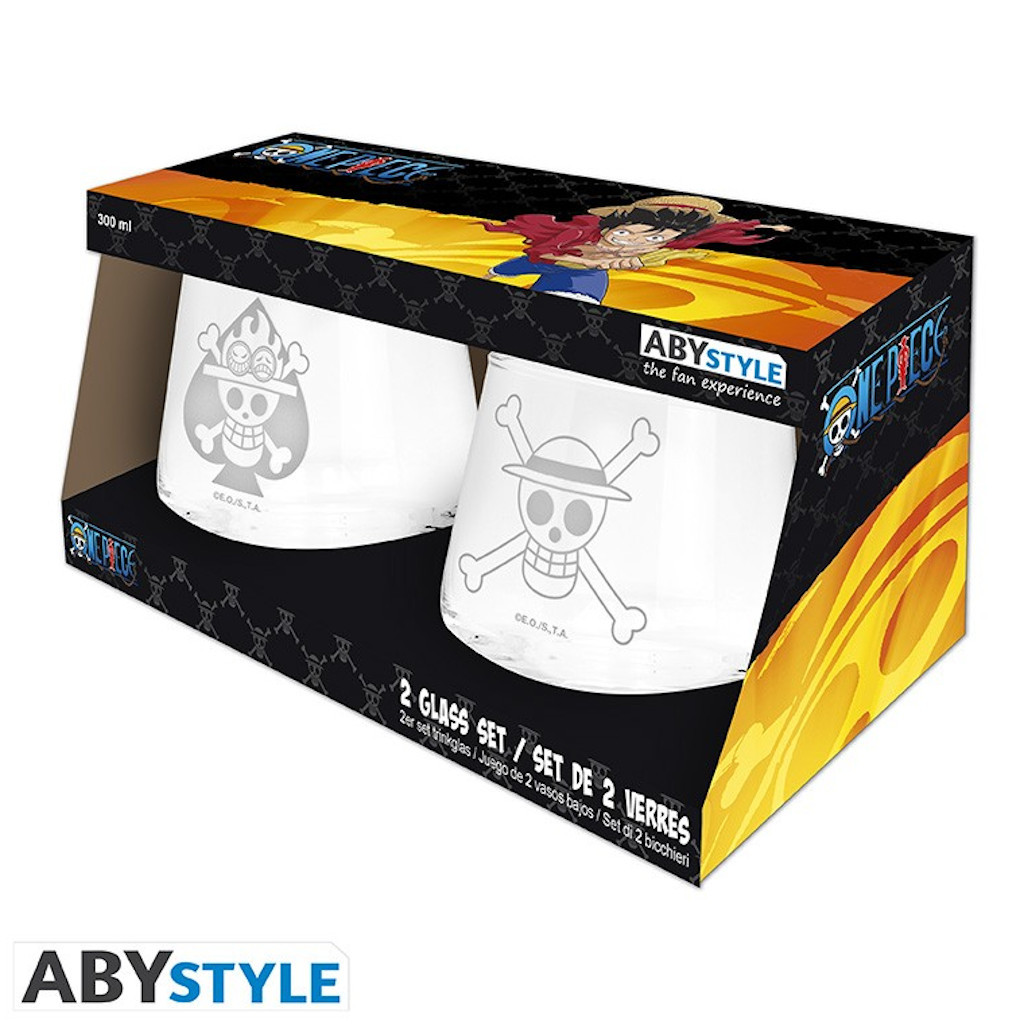 One Piece - Set de 2 Verres Luffy & Ace
