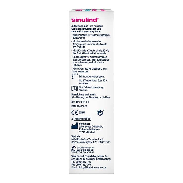 Sinulind 2in1 Nasenspray, 50 ml