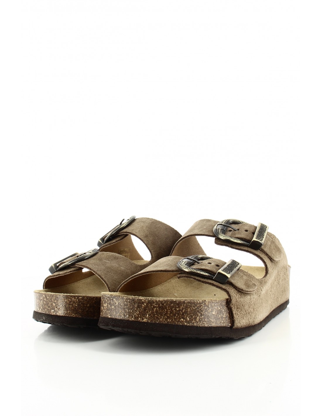 plakton Mules Femme Afelpado Marron Cuir