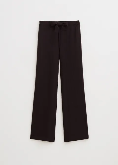 Twill pantalon met strik blauw (BLW.D)