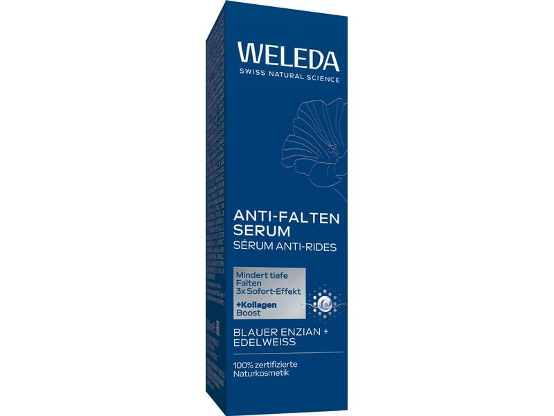 WELEDA Gesichtsserum Blauer Enzian und Edelweiss 30 ml Natürliches Serum reduziert tiefe Falten und strafft die Haut